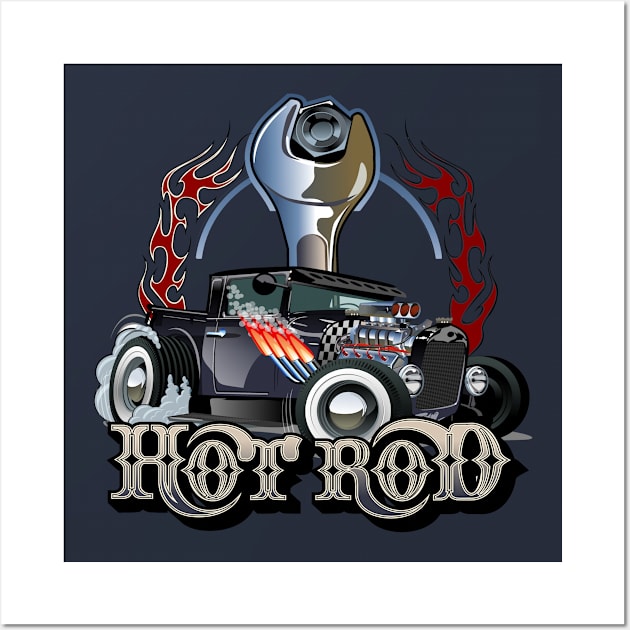 Hot Rod Wall Art by Funky Aviation